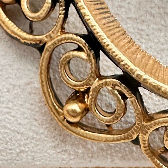 Tortolani Crislu VTG Crystals Beads Costume signed Necklace Makers Mark goldtone - Picture 9 of 16